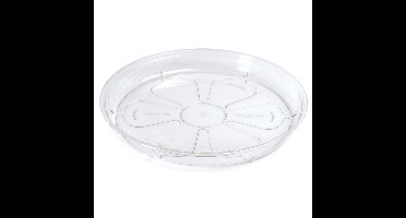 Opvangschaal/onderschaal bloempot/plantenpot - transparant - rond? - Dia 14 cm