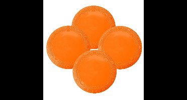 Oranje speelgoed frisbee - 4x - dia 21 cm - Buiten speelgoed