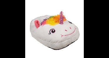 Out of the Blue - voetenwarmer groot slof eenhoorn/unicorn - one size - 30 x 27 cm - dierensloffen