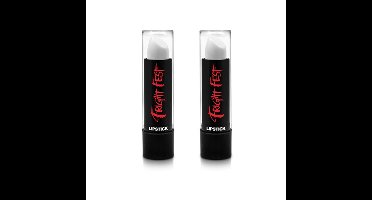 Paintglow Lippenstift/lipstick - 2x - wit - 4,5 gram - Schmink - Halloween/carnaval