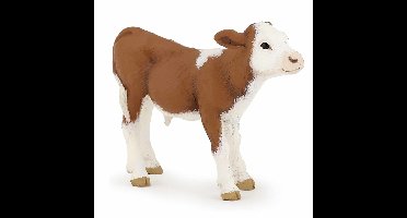 Papo Speelfiguur Koe - bruin - kalfje - Simmental - 6 x 2,5 cm
