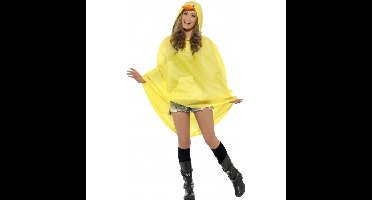 Party regenponcho - gele badeend - dames - carnaval outfit