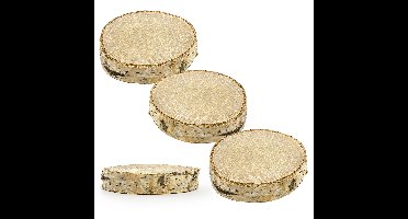 Partydeco Boomschijfjes - 40x stuks - hout - bruiloft