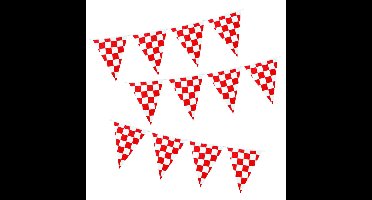 PartyXplosion Vlaggenlijn Brabant Carnaval - 3x - 10 m - rood/wit