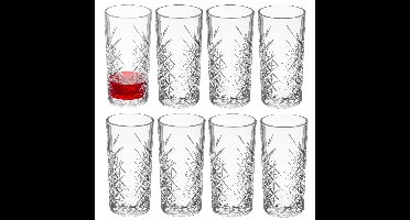 Pasabache Drinkglazen Barok - 8x stuks - glas - 450 ml