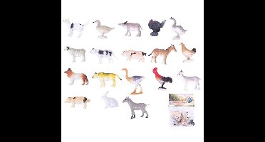 Pia Boerderij diertjes/dieren - 12x stuks - 2-6 cm