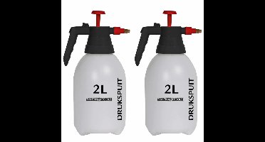 Plantenspuit - Set van 2x stuks - drukspuit - 2 Liter - verstelbare spuitmond