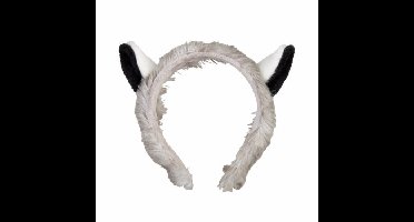 Pluche wasbeer hoofdband met oortjes 15 cm