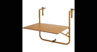 Pro Garden Balkon tafel - metaal - mat mosterd geel - 60 x 43 cm