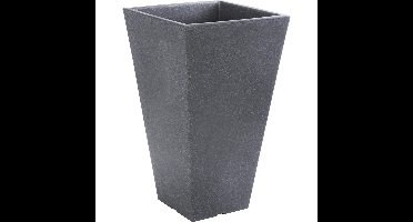 Pro Garden bloempot - antraciet grijs - 35x 35 x 55 cm - Buiten