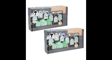 Pro garden Feestverlichting lichtsnoer - 2x - groen - 10 LED - 270 cm