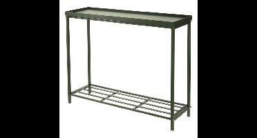 Pro Garden Plantenrek/plantentafel - groen - metaal - 75x23x60cm