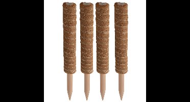 Pro garden plantenstok kokos - 4x - eucalyptushout - D4,5 x H40 cm