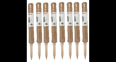 Pro garden plantenstok kokos - 8x - eucalyptushout - D4,5 x H50 cm
