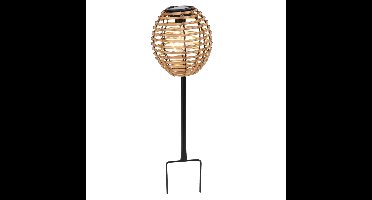 Pro Garden Solar tuinlamp / prikspot - warm wit - 13 x 13 x 52 cm