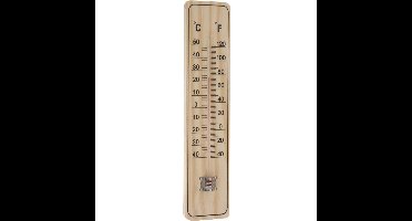 Pro Garden Thermometer - binnen/buiten - hout - 22,5 x 5 cm
