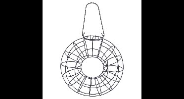 Pro Garden vogelvoedersilo - staal - D25 cm - hangend - vogelhuisje