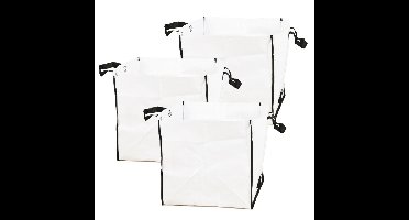 Progarden Tuinafvalzak - 3x - antraciet - 74 liter - bladeren opruimen
