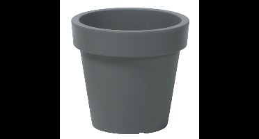 Prosperplast Bloempot kunststof - steengrijs - D16 x H15 cm - buiten