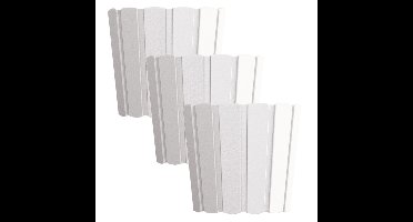 Prosperplast plantenpot - 3x - kunststof - parel wit - D24 x H22 cm