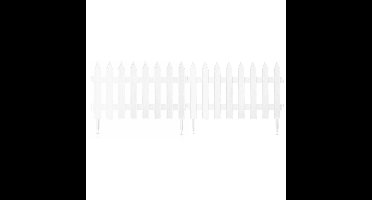 Prosperplast Tuinhekjes - 14x stuks - kunststof - 640 cm - wit