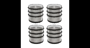 Protect-it Deurstopper/deurbuffer - 4x - D70 x H65mm - 1,15kg - RVS - premium - zonder montage