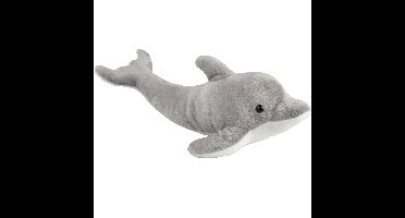Ravensden Pluche knuffel dier - Dolfijn - grijs - 45 cm - Dolfijnen