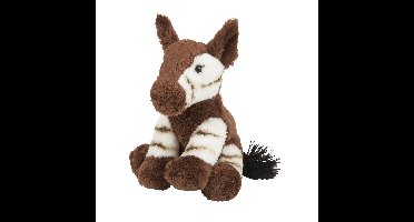 Ravensden Pluche knuffel - okapi - bruin - 16 cm - Savanne thema