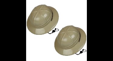 Ravensden Safari helm - 4x - kaki - jungle - kinderen - carnaval