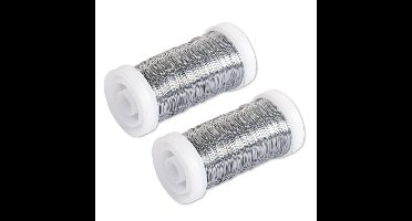 Rayher Bloemendraad/ijzerdraad - 2x - zilver - 0.35 mm - 100 meter