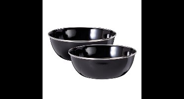 Redcliffs Kommenset - 2x stuks - zwart - 15 x 5 cm - schaaltjes