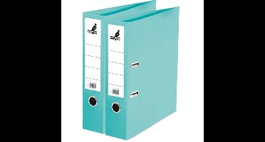 Ringband map/ordners A4 - 2x - turquoise - 31 x 28 x 7 cm - Documenten