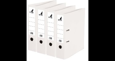 Ringband map/ordners A4 - 4x - wit - 31 x 28 x 7 cm - Documenten map