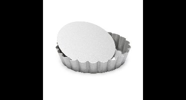 Ronde mini taart/quiche bakvorm zilver 10 cm