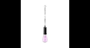 Roze solar tuinverlichting hanglamp kunststof 20 cm