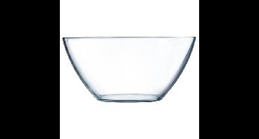 Salade serveerschaal - glas - 28 cm - rond