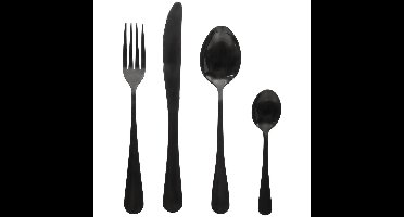 Secret de Gourmet Bestekset Shadow - 32x - 16-delig - RVS - zwart