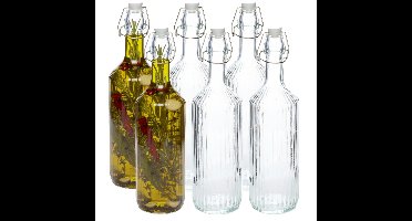 Secret de Gourmet Beugelfles / Weckfles - 6x - glas - 1 liter
