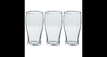 Secret de Gourmet Bierglazen groot - 12x stuks - transparant - 570 ml