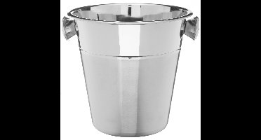 Secret de Gourmet Champagnekoeler/ijsemmer - zilver - 3 liter - metaal