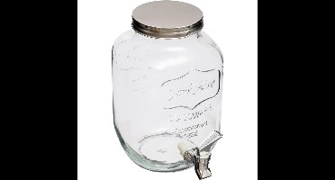 Secret de Gourmet Dranksdispenser/limonadetap - glas - 8 liter