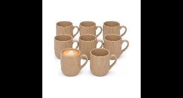 Secret de Gourmet koffie mok Memphis - 8x - beige - 300 ml