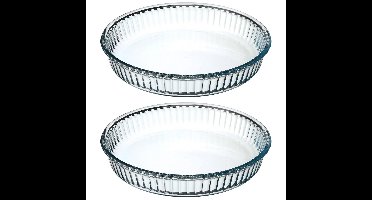 Secret de Gourmet Ovenschaal - 2x - rond - Glas - D26xH4.5 cm
