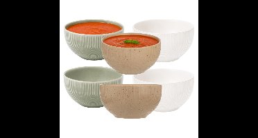 Secret de Gourmet Soepkommen Memphis - D14 cm - 6x - keramiek