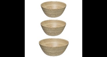 Secret de Gourmet voedsel/serveerschalen set - Bamboe - D25/D17 cm