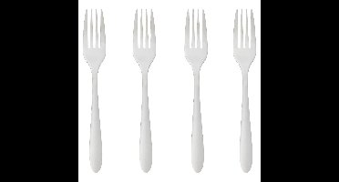 Secret de Gourmet Vorken Nevis - 8x stuks - RVS - 19 cm