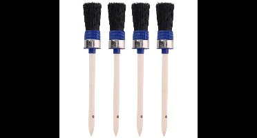 Set van 4x Ronde verfkwast D 3 x 24 cm