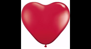 Shoppartners HSP Hartjes ballonnen - rood - 30x - ballon - 25 cm