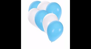 Shoppartners Oktoberfest kleuren ballonnen - 30x stuks - blauw/wit