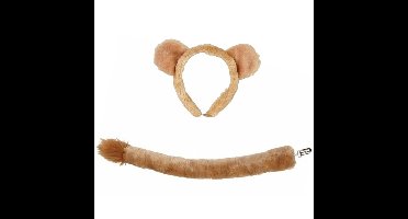 Shoppartners Pluche leeuwen verkleed set - kinderen - staart/oortjes